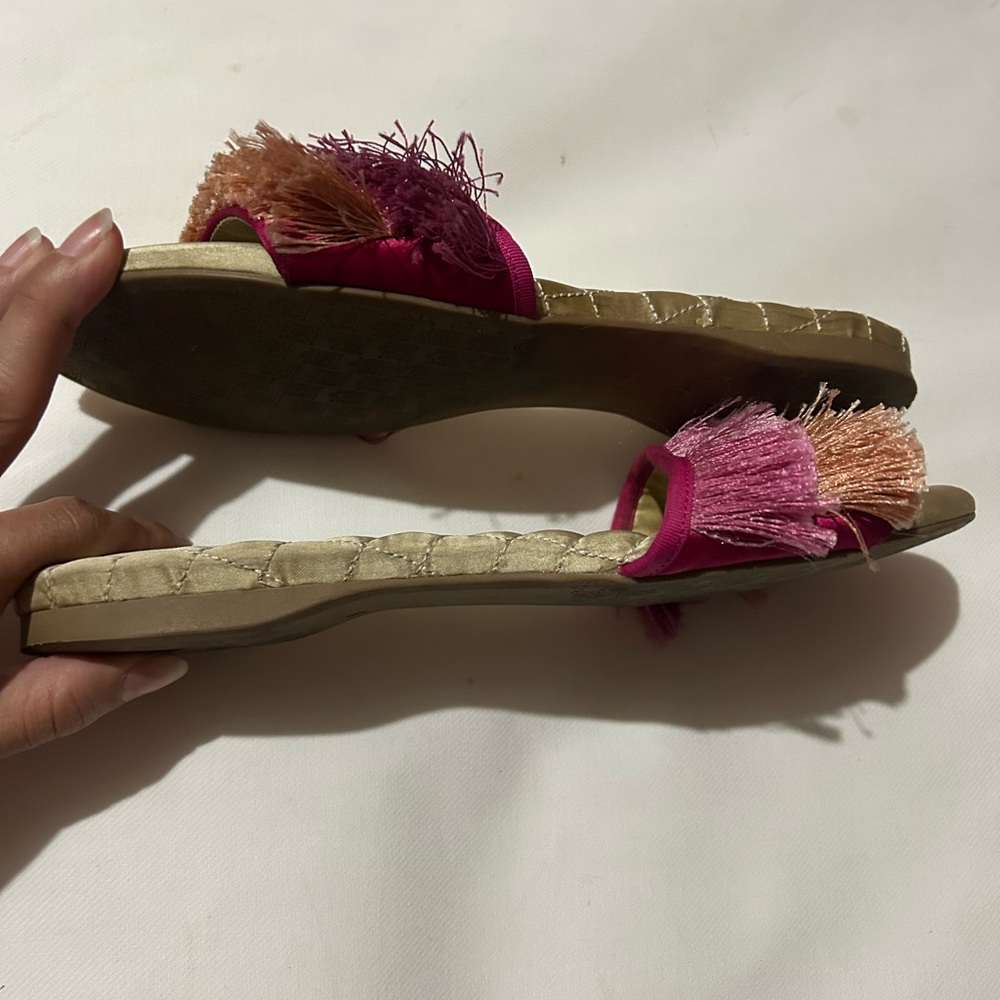 Birdies sparrow fringe sandal slides - Picture 8 of 9